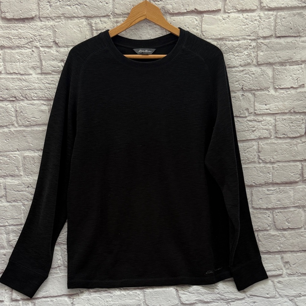 Eddie Bauer black Henley NEW